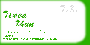 timea khun business card